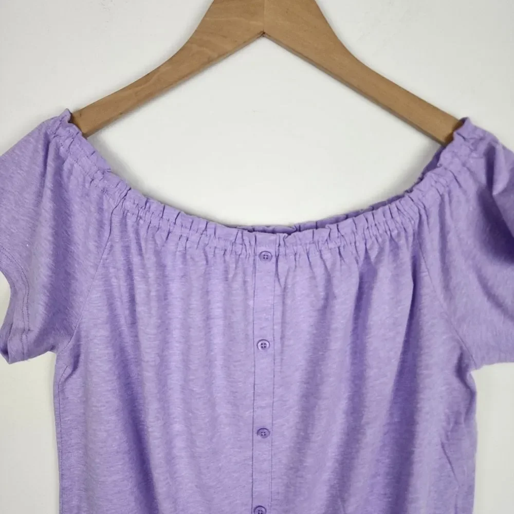 The Children's Place Violet Short Sleeve Off Shoulder Top Girls Size XXL (16)